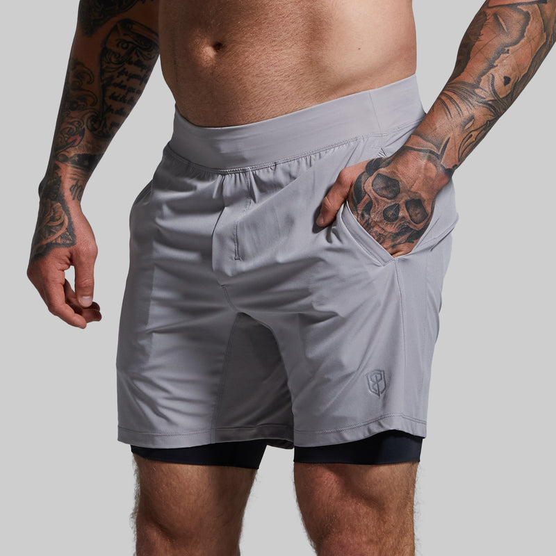 Versatile Short w/ Compression 7" (Stone)