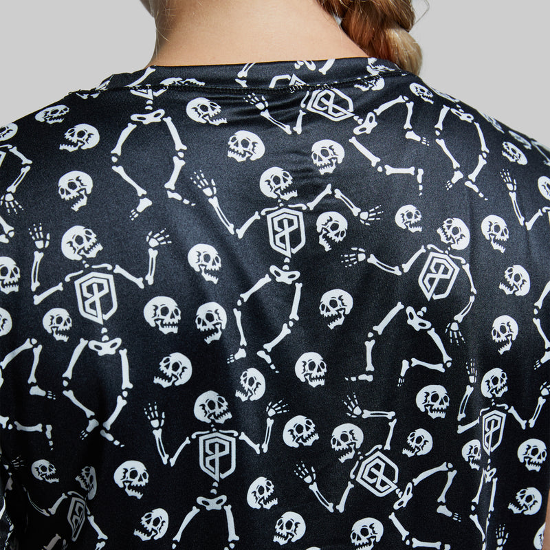 Halloween Athleisure Crop Tee (Bad To The Bone)