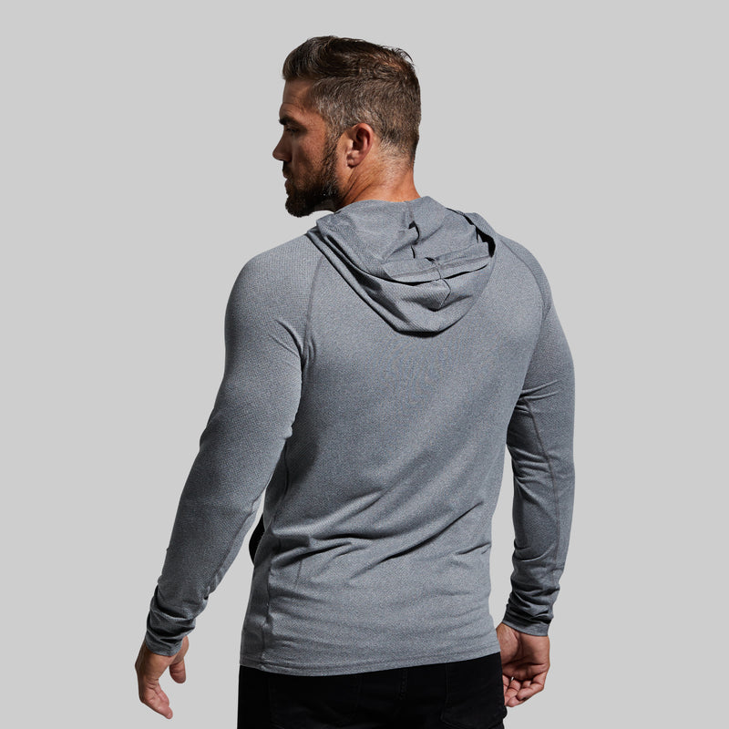 Heritage Henley Hoodie (Heather Grey)