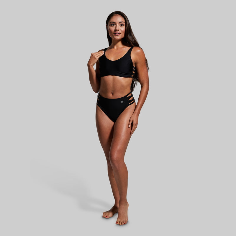 Ripple Bikini Top (Black)