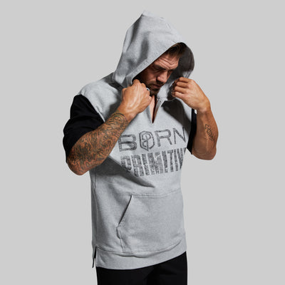 Unmatched Short Sleeve Hoodie (Grey/Black Sleeves-No Weight Classes)