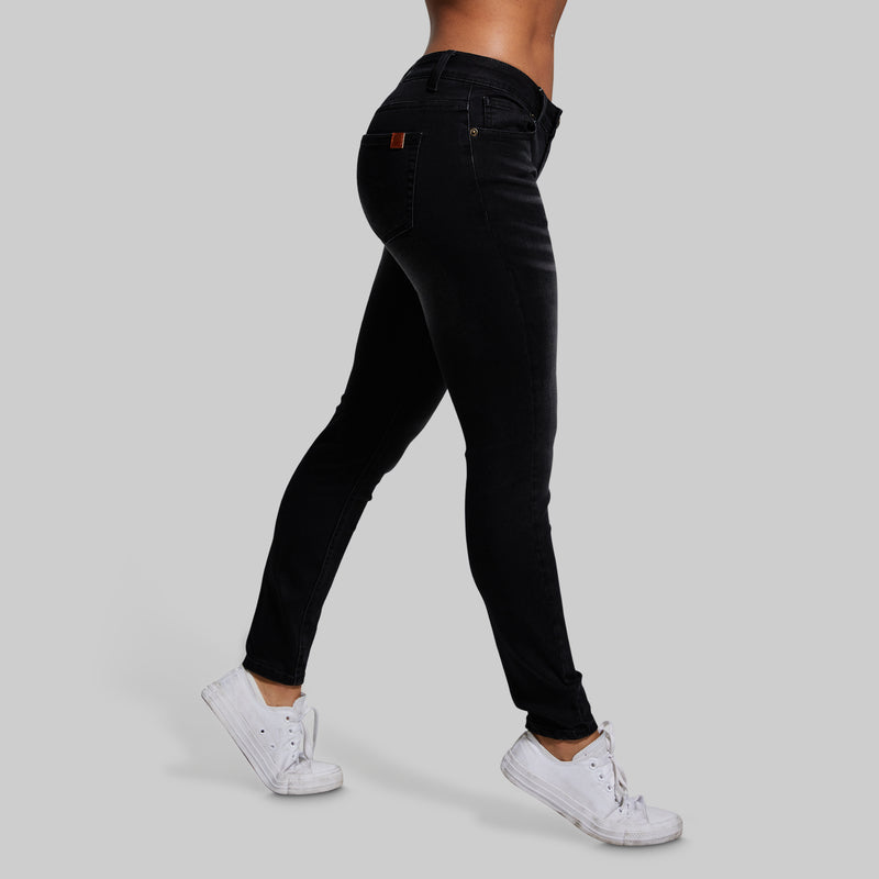 FLEX Stretchy Mid-Rise Skinny Jean (Black)