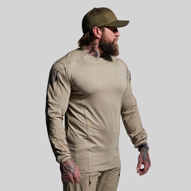 Long Sleeve Op Top (Desert Tan)