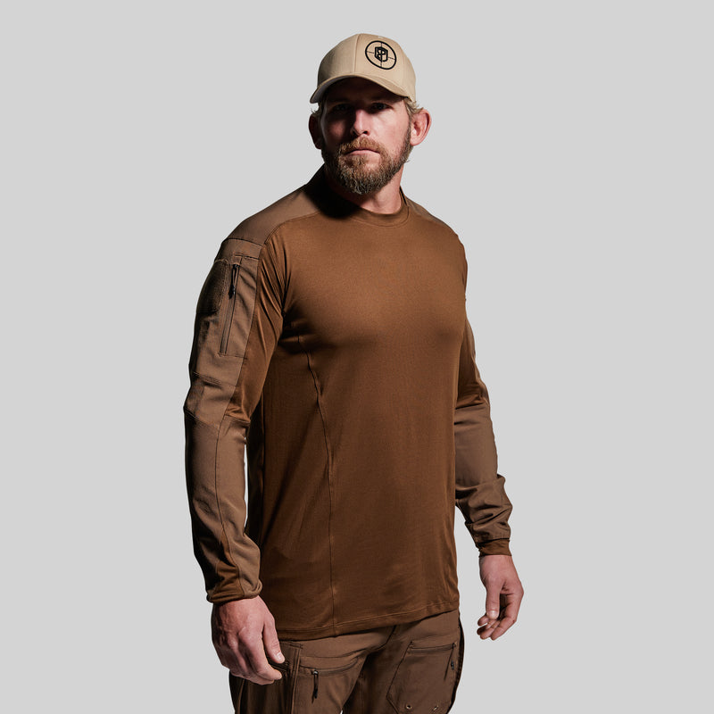 Long Sleeve Op Top (Coyote Brown)