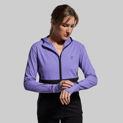 Women's Pace Hooded Run Top (Periwinkle)