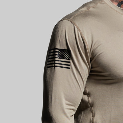 Long Sleeve Range Shirt Flag (Desert Tan)