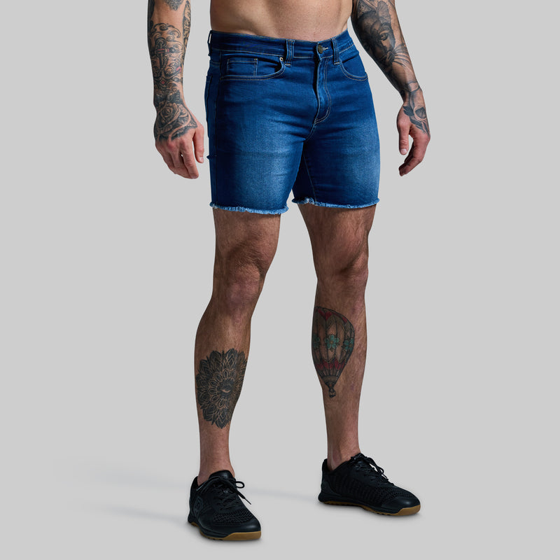 FLEX Stretchy Jort 6" (Dark Wash)