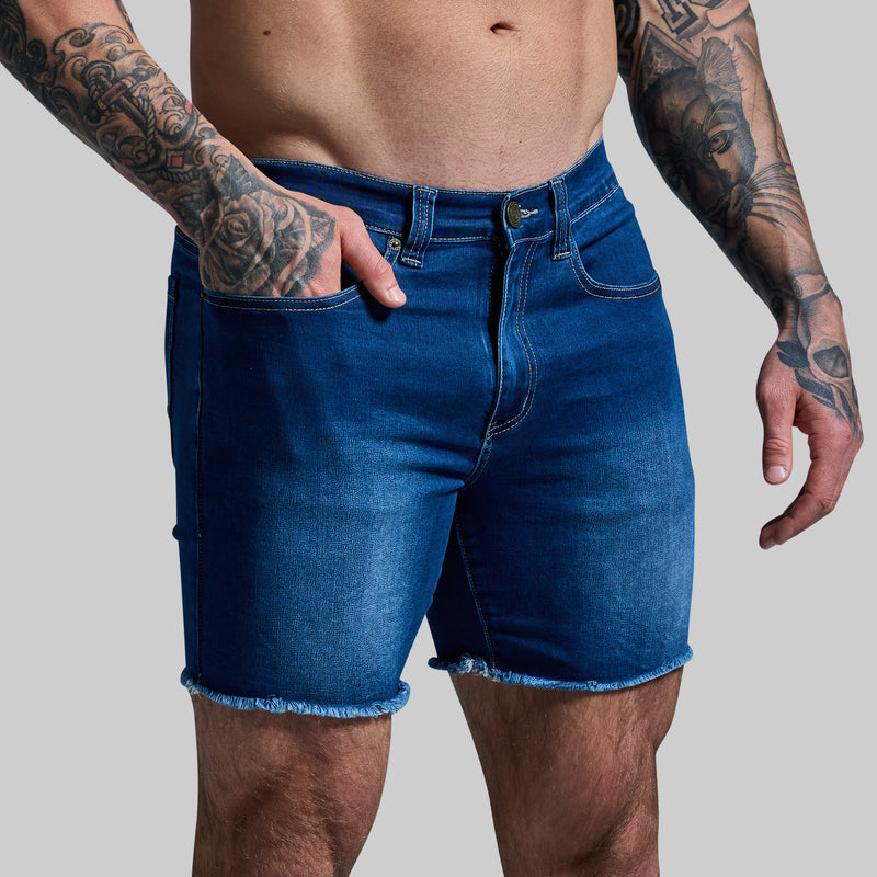 FLEX Stretchy Jort 6" (Dark Wash)