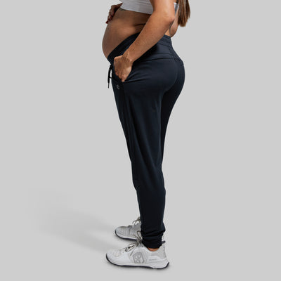 Maternity Rest Day Athleisure Jogger (Black)