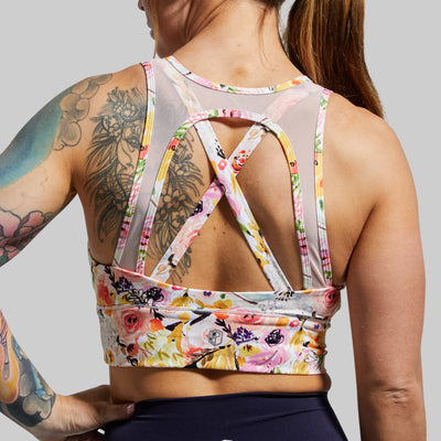 Milk and Muscles Nursing Sports Bra (Watercolor Fields)