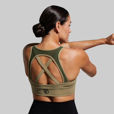 X-Factor Sports Bra (Brand Strength-Olive)