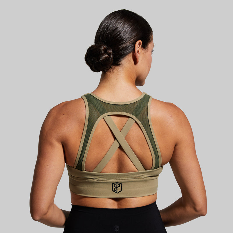 X-Factor Sports Bra (Brand Strength-Olive)