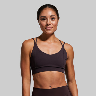 Exhale Sports Bra (Deep Plum)