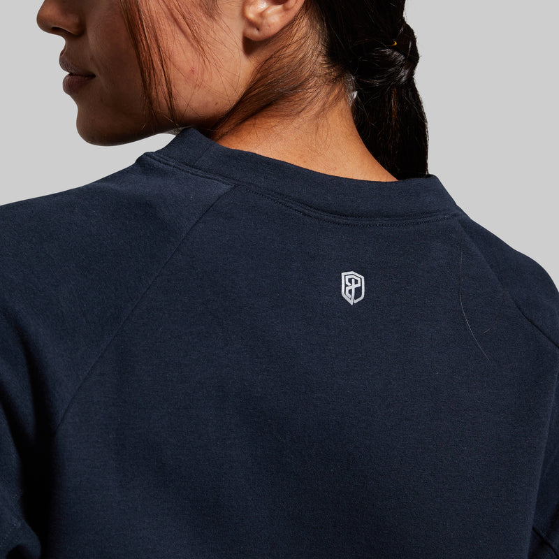 Unmatched Cropped Crew Sweatshirt (Blueberry)