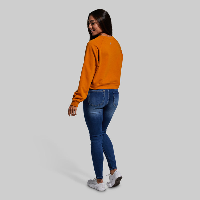 Unmatched Cropped Crew Sweatshirt (Honey Ginger)