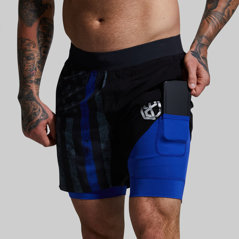 Versatile Short w/ Compression 7" (Thin Blue Line Gunmetal)