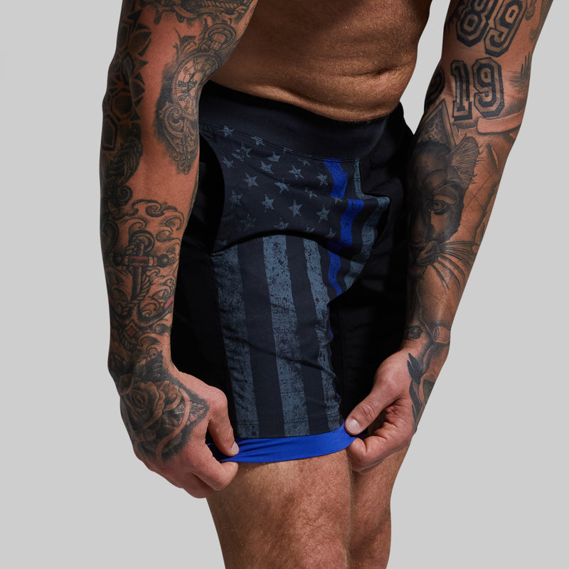 Versatile Short w/ Compression 7" (Thin Blue Line Gunmetal)