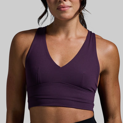 Double Cross Sports Bra (Plum)