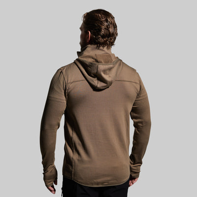 Men's Quiver Half Zip Hoodie (Stone Brown)