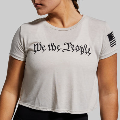 We The People Crop Tee (Tan)