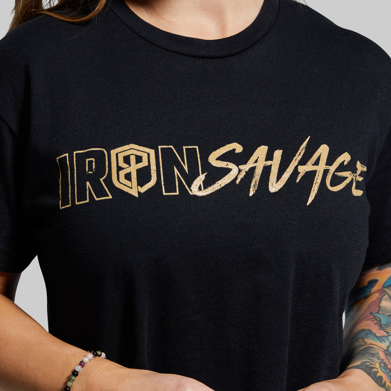 Iron Savage Crop Tee (Black)