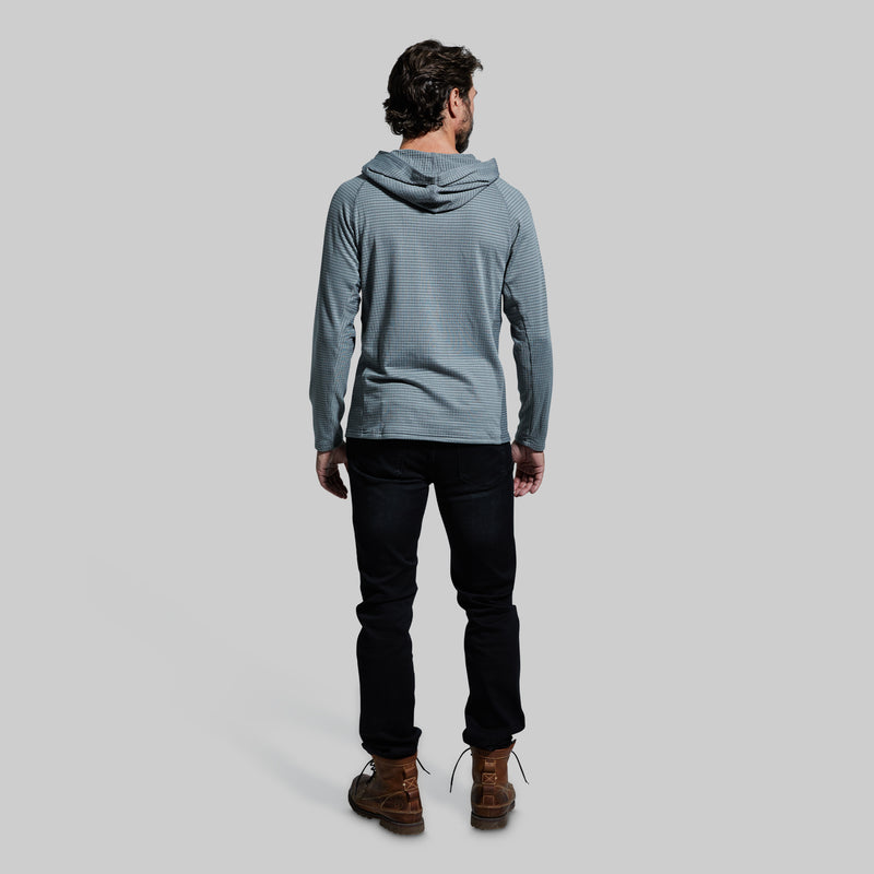 Grid Fleece Hoodie (Cool Grey)