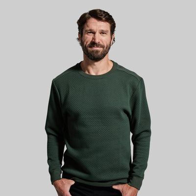 Men's Waffle Crewneck Pullover (Pine)