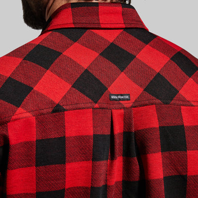 Woodsman Stretchy Flannel (Black/Red)