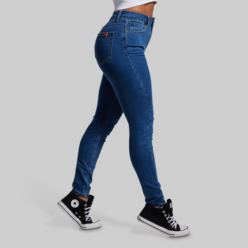 FLEX Stretchy High-Rise Skinny Jean (Mid Wash)