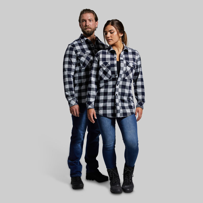 Woodsman Stretchy Flannel (Navy/White)