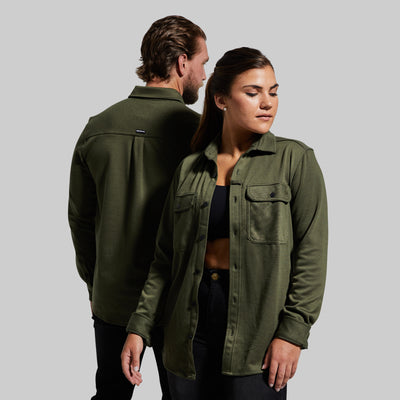 Woodsman Stretchy Flannel (Tactical Green)