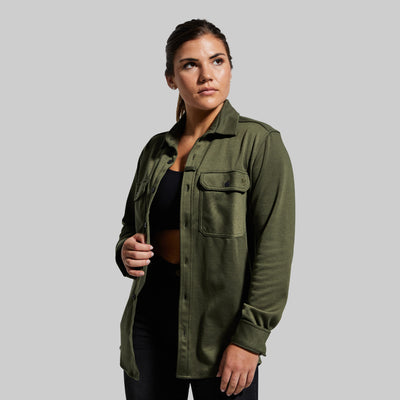 Woodsman Stretchy Flannel (Tactical Green)