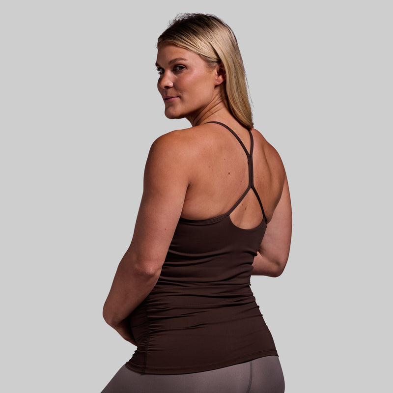 Maternity Drop Shot Tank (Dark Brown)