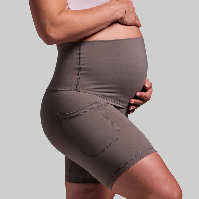 Maternity Biker Short (Grey)