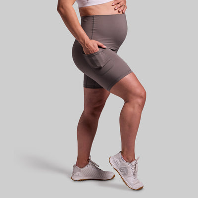 Maternity Biker Short (Grey)