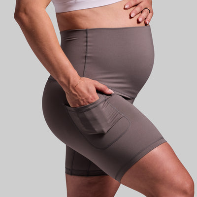 Maternity Biker Short (Grey)