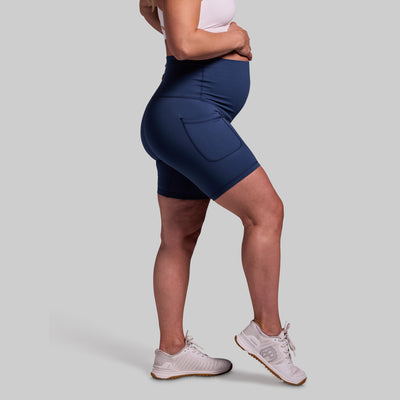 Maternity Biker Short (True Blue)