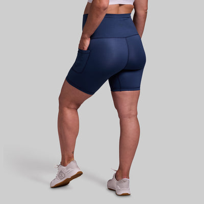 Maternity Biker Short (True Blue)