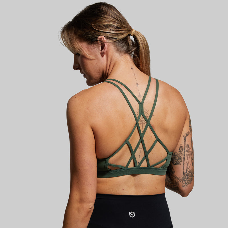 Warrior Sports Bra (Brand Strength-Forest Green)