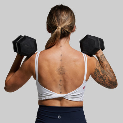 Don't Get It Twisted Sports Bra (Brand Strength-White)