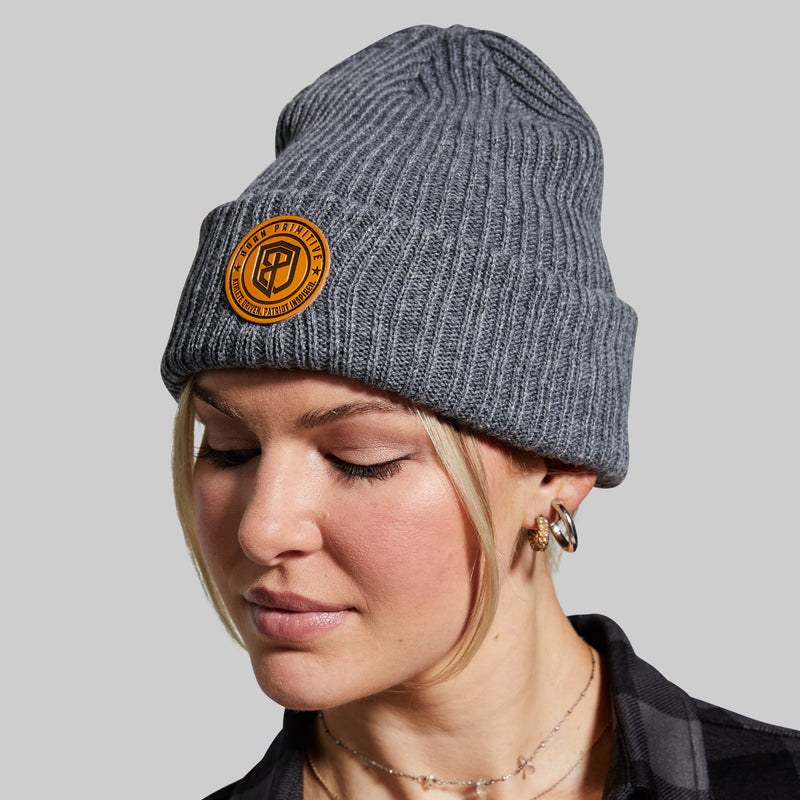 Heritage Knit Beanie (Dark Heather Grey)