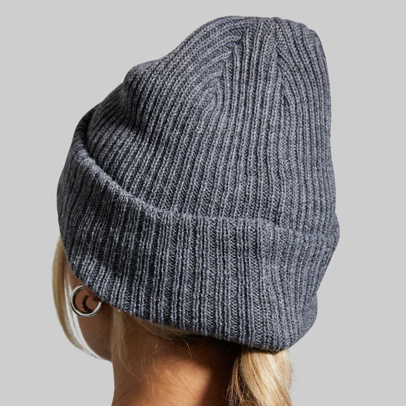 Heritage Knit Beanie (Dark Heather Grey)