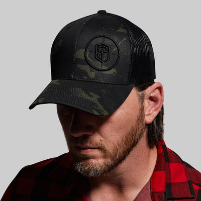 Tactical Trucker Hat (Black Multicam)