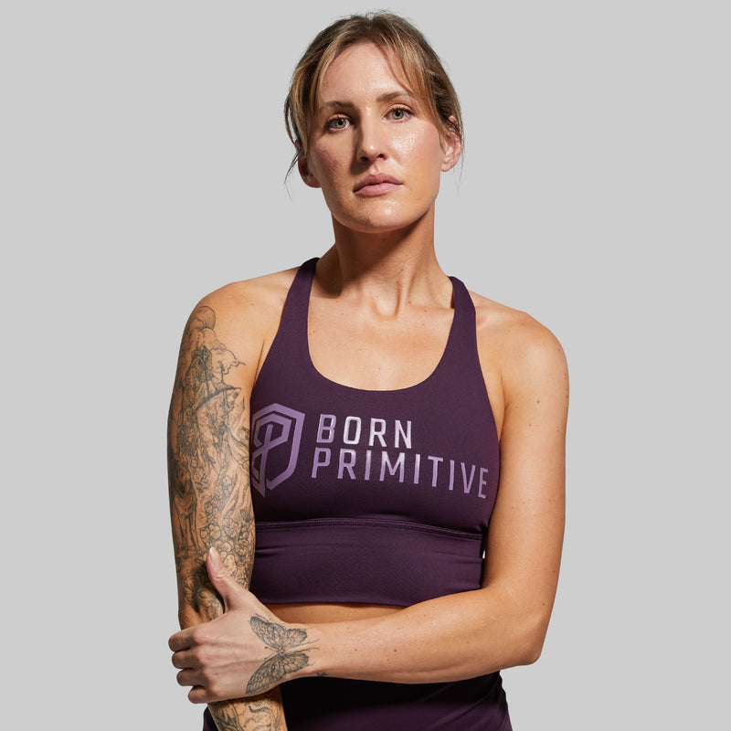 Crossfire Sports Bra (Brand Strength-Plum)