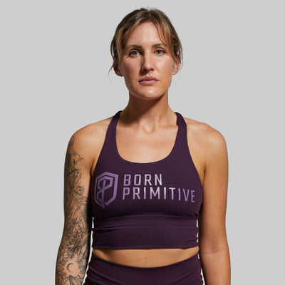 Crossfire Sports Bra (Brand Strength-Plum)