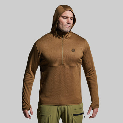 Men's Quiver Half Zip Hoodie (Coyote Brown)