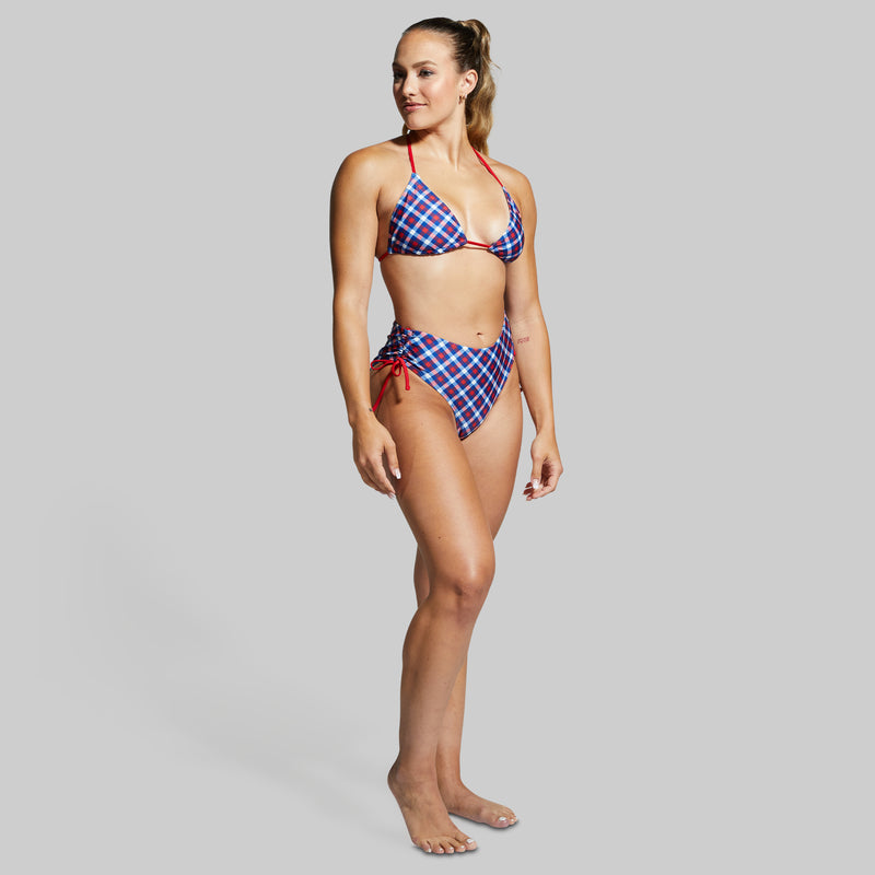 Making Waves Bikini Bottom (Patriotic Plaid)