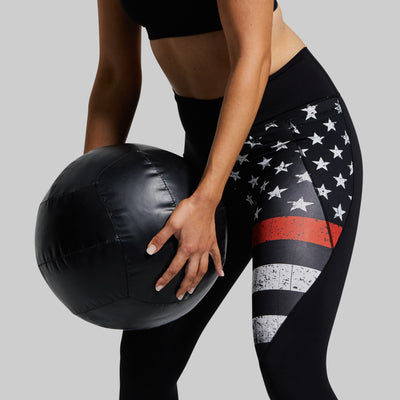 Synergy Legging w/ Pockets (Thin Red Line)