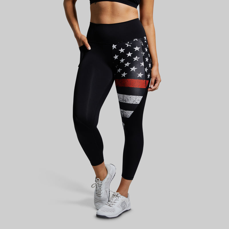 Synergy Legging w/ Pockets (Thin Red Line)