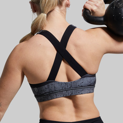 Your Essential Sports Bra (Thin Red Line Gunmetal)